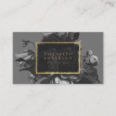 Ultimate Stylist Black Gold Roos Grey Bouquet Visitekaartje (Voorkant)