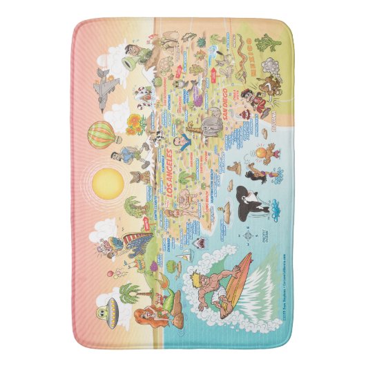 Ultimate Sunny California Bath Mat (Voorkant Verticaal)