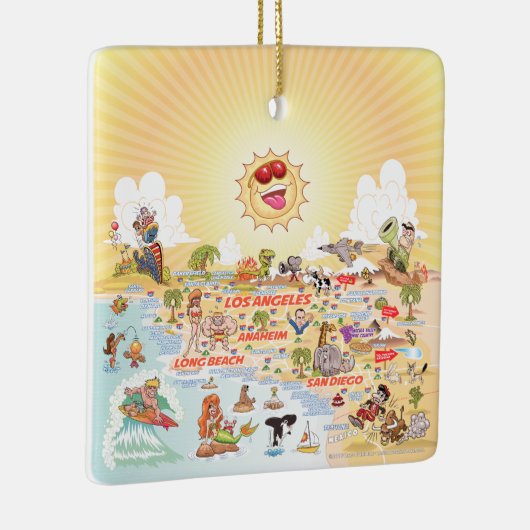 Ultimate Sunny California Ceramic Ornament (Rechts)