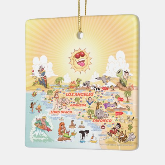 Ultimate Sunny California Ceramic Ornament (Links)