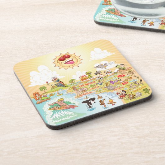 Ultimate Sunny California Hard Plastic Onderzetter (Linkerzijde)