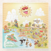 Ultimate Sunny California Onderzetter Glazen Onderzetter (Voorkant)