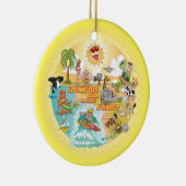 Ultimate Sunny California Round Ceramic Ornament (Rechts)