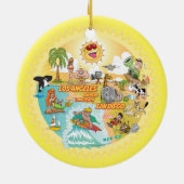Ultimate Sunny California Round Ceramic Ornament (Achterkant)