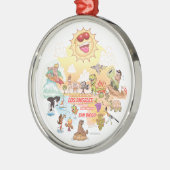 Ultimate Sunny California Round Ceramic Ornament (Links)