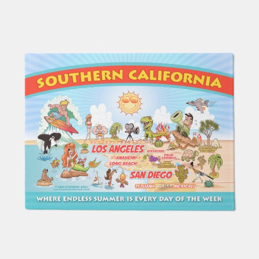 Ultimate Sunny California Standard Deuren Deurmat (Voorkant)