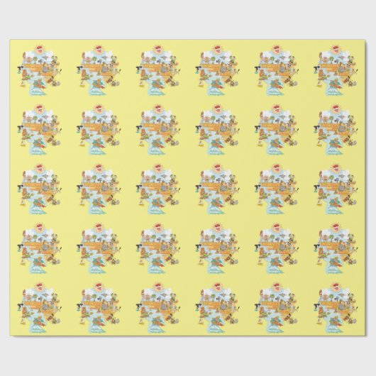 Ultimate Sunny California Wrapping Paper Cadeaupapier (Zoom)