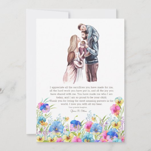 Ultimate Thank You Card voor je ouders Bedankkaart (Voorkant)