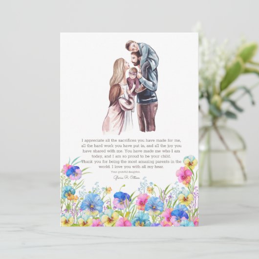 Ultimate Thank You Card voor je ouders Bedankkaart (Staand voorkant)
