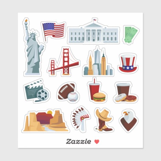 Ultimate USA Icons-bundel Sticker (Vel)