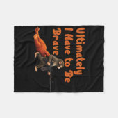 Ultimately I Have To Be Brave Funny Monkey  Fleece Deken (Voorkant (Horizontaal))