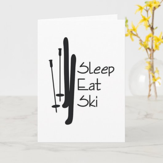 **ULTIMATIEVE SKIËR** VERJAARDAG KAART (Gele Bloem)