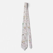 Ultra Blush Garden Pioen Bruiloft Necktie Stropdas (Voorkant)