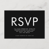 Ultra BOLD Moderne MONOGRAM QR CODE Website RSVP Kaartje (Voorkant)