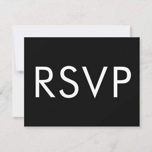 Ultra BOLD Moderne multi-event bruiloft RSVP Kaartje (Achterkant)