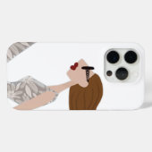 Ultra Casual Chic Mode-illustratie Kunst Case-Mate iPhone Case (Achterkant (horizontaal))