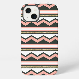 Ultra Chic Gouden Chevron Samsung Galaxy Note 4 Ho iPhone 13 Hoesje