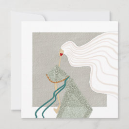 Ultra Chic Vrouw Glam Mode Art Kaart