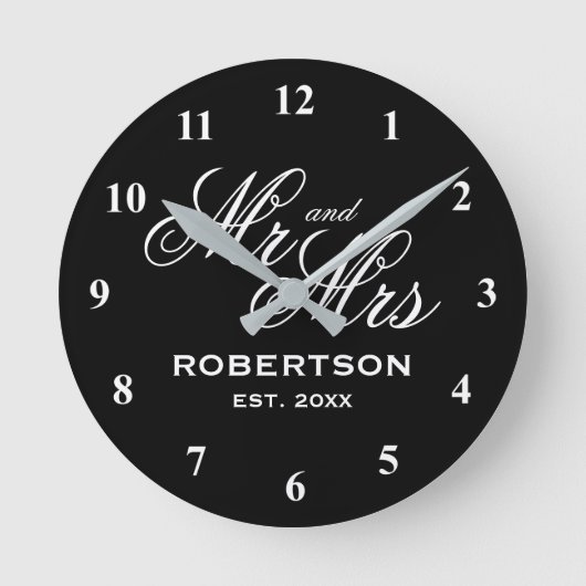 Ultra chique aangepaste heer en mevrouw wandklok (Voorkant)