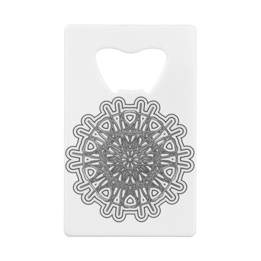 Ultra Cool Mandala Design #1 Creditkaart Flessenopener (Achterkant)