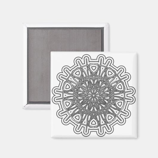 Ultra Cool Mandala Design #1 Magneet (Voorkant / Achterkant)