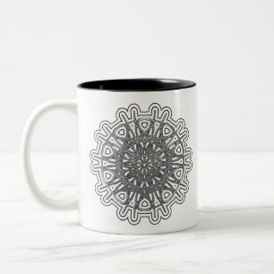 Ultra Cool Mandala Design #1 Tweekleurige Koffiemok