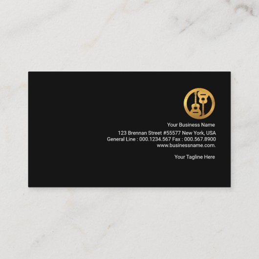 Ultra Creative Futuristic gitarist Musicus Visitekaartje (Achterkant)