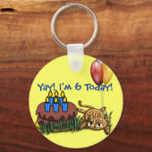 Ultra Cute 6 Year Old Leopard Sleutelhanger Birthd (Voorkant)