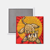 Ultra Cute Anime Leopard Kat Rainbow Head Band Magneet (Voorkant / Achterkant)