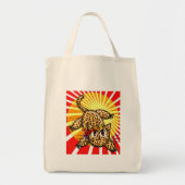 Ultra Cute Anime Leopard Kat Rainbow Head Band Tote Bag (Voorkant)