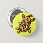 Ultra Cute Anime Leopard Kat Ronde Button 5,7 Cm (Voorkant /achterkant)