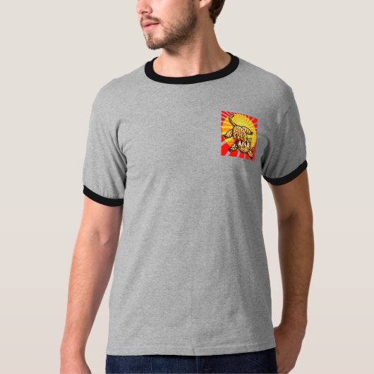 Ultra Cute Anime Luipaard Kitty Regenboog Hoofdban T-shirt (Voorkant)