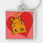 Ultra Cute Kawaii Anime Kat Sleutelhanger (Voorkant)