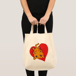 Ultra Cute Kawaii Anime Kat Tote Bag
