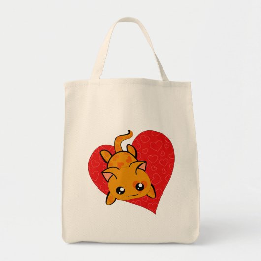 Ultra Cute Kawaii Anime Kat Tote Bag (Voorkant)