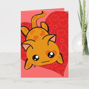 Ultra Cute Kawaii.. het spijt me dat Kitty Cat met Feestdagen Kaart