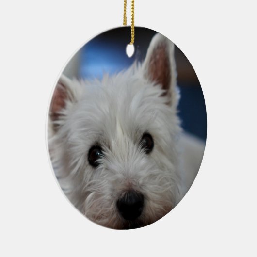 Ultra Cute Pestie Westie Terrier Keramisch Ornament (Rechts)
