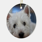 Ultra Cute Pestie Westie Terrier Keramisch Ornament (Links)