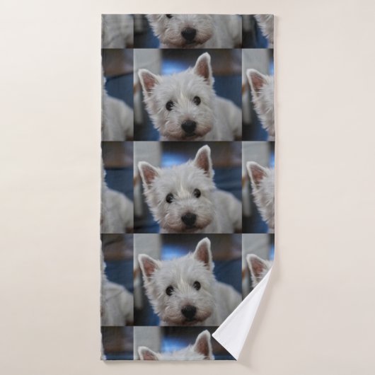 Ultra Cute Pestie Westie White Terrier Badhanddoek (Badhanddoek)