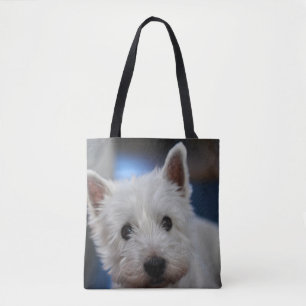 Ultra Cute Pestie Westie White Terrier Tote Bag