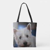 Ultra Cute Pestie Westie White Terrier Tote Bag (Achterkant)