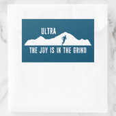 Ultra, de vreugde zit in de rand rechthoekige sticker (Tas)
