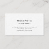 Ultra-Dik Zwart & Wit Trendy Minimal Visitekaartje (Voorkant)