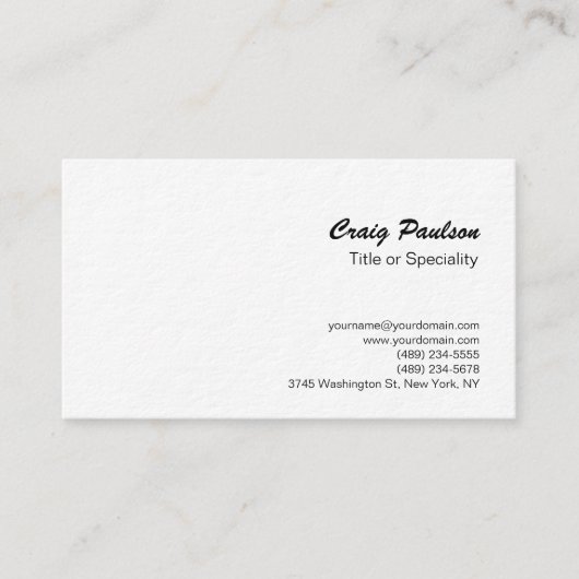 Ultra-dikke zwarte Visitekaartje van het Manuscrip (Voorkant)