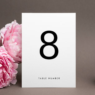 Ultra EENVOUDIG Modern Minimalistisch WIT ZWART br Kaart