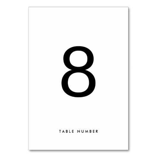 Ultra EENVOUDIG Modern Minimalistisch WIT ZWART br Kaart (Achterkant)