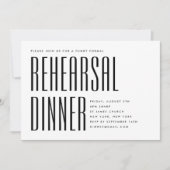 ULTRA EENVOUDIG MODERN VET BRUILOFT REPETITIE DINE KAART (Voorkant)