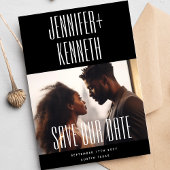 Ultra eenvoudige moderne bewerkbare fotonamen brui save the date