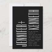 Ultra eenvoudige moderne bewerkbare fotonamen brui save the date (Achterkant)