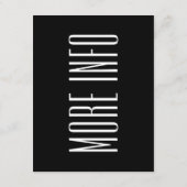 Ultra eenvoudige moderne minimalistische zwart wit informatiekaartje (Achterkant)